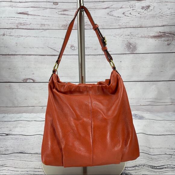 Coach hobo orange Madison Isabelle Leather shoulder - Picture 3 of 16